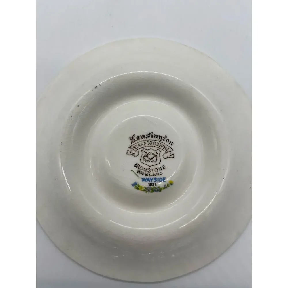 KENSINGTON Staffordshire Ironstone Wayside 1821 Set of 5 Saucers England 6